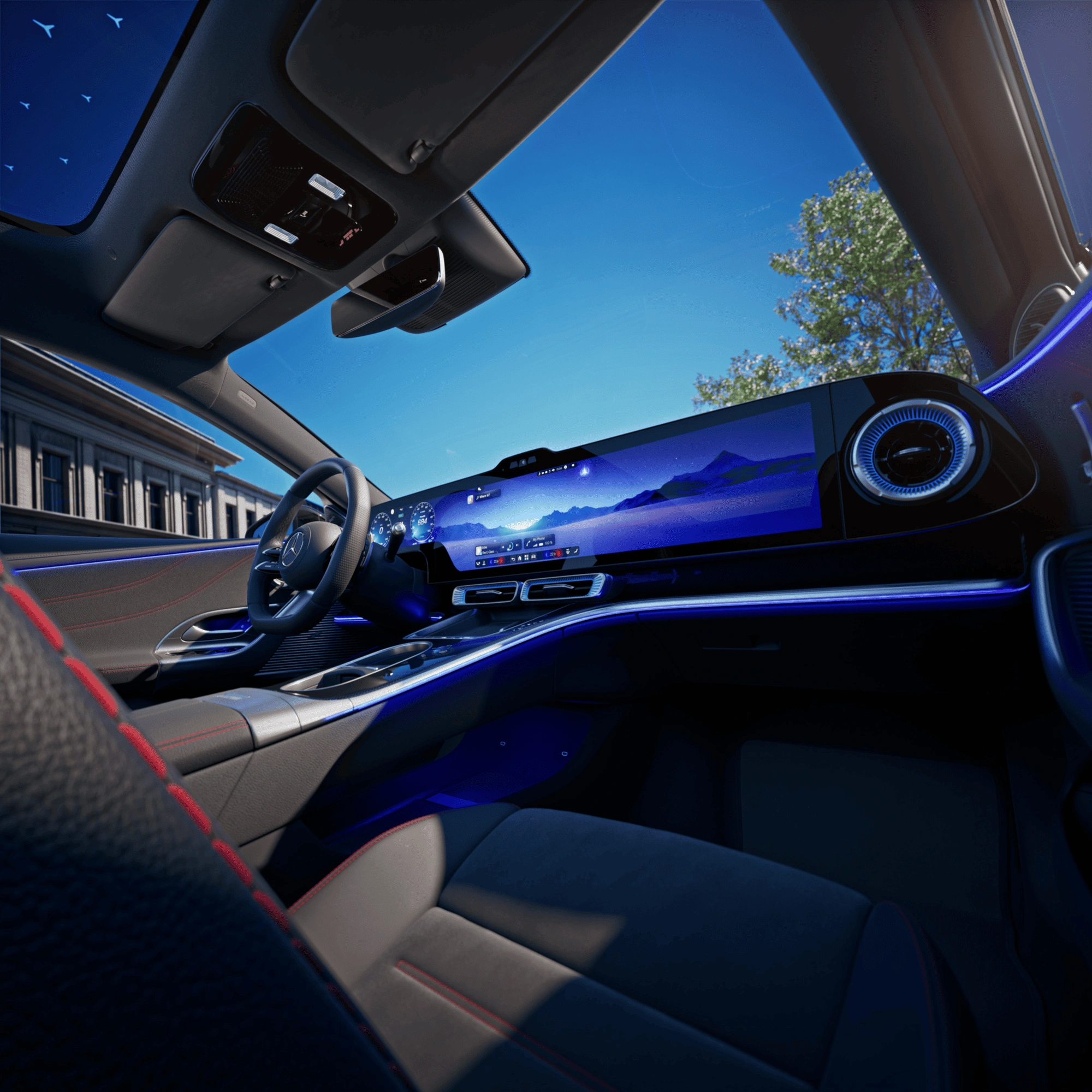 Interior con MBUX Hyperscreen