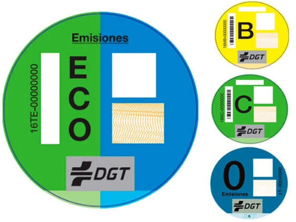 PEGATINAS de la DGT