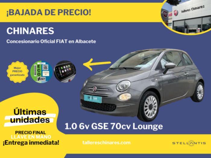 Fiat 500 1.2 8v Lounge MTA 51 kW (69 CV) Vehículo usado en Albacete - 1