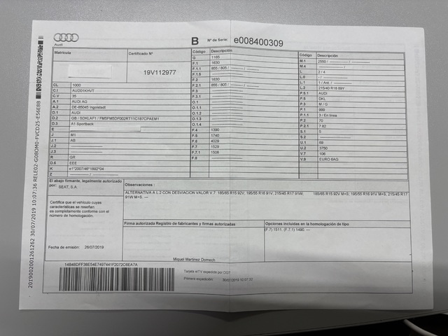 AudiA1 Sportback S line 25 TFSI 70 kW (95 CV) Vehículo usado en Barcelona - 49