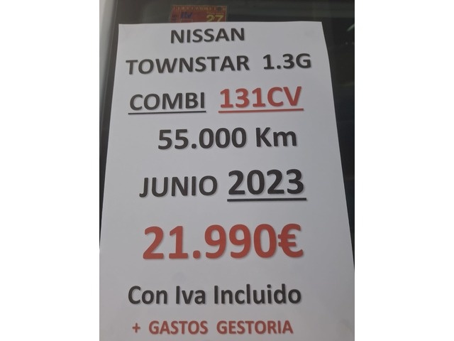 NissanTownstar 1.3G L1 Acenta+ 96 kW (130 CV) Vehículo usado en Barcelona - 10