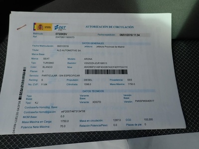 SEAT Arona 1.6 TDI Ecomotive Style 70 kW (95 CV) 10 SEAT Arona 1.6 TDI Ecomotive Style 70 kW (95 CV) 10