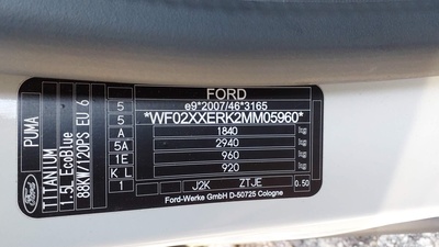 Ford Puma 1.5 Ecoblue Titanium 88 kW (120 CV) 11 Ford Puma 1.5 Ecoblue Titanium 88 kW (120 CV) 11