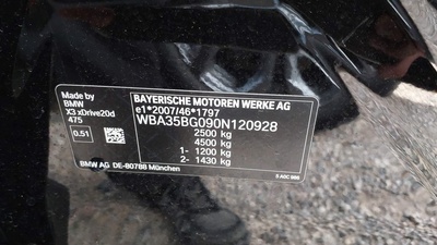 BMW X3 xDrive20d 140 kW (190 CV) 14 BMW X3 xDrive20d 140 kW (190 CV) 14