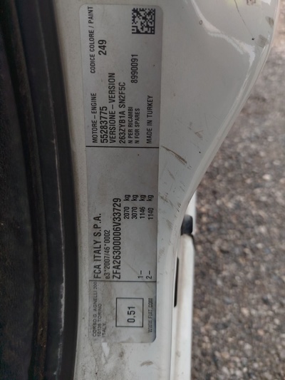 Fiat Dobló Cargo 1.6 Multijet SX 77 kW (105 CV) 9 Fiat Dobló Cargo 1.6 Multijet SX 77 kW (105 CV) 9