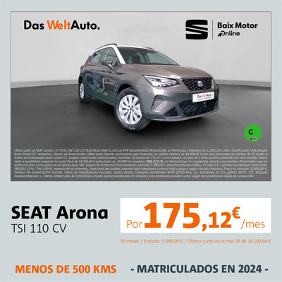 ¡Promoción SEAT Arona FR por 175€/mes* ¡Promoción SEAT Arona FR por 175€/mes*
