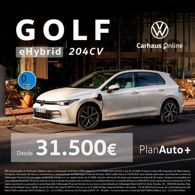Golf eHybrid 204 CV desde 31.500€ Golf eHybrid 204 CV desde 31.500€