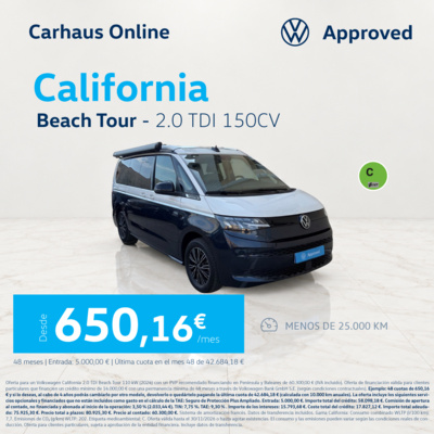 ¡Menos de 25.000 km! California Beach Tour desde 650,16€/mes* ¡Menos de 25.000 km! California Beach Tour desde 650,16€/mes*