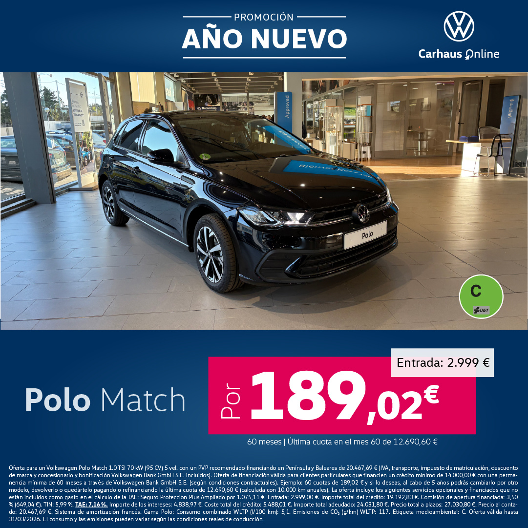 ¡Promoción! Polo Match por 189€/mes*