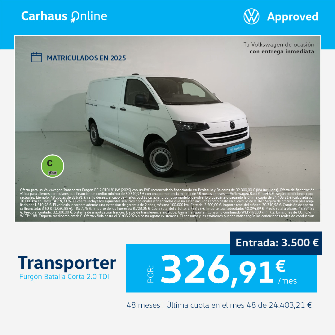 ¡Promoción online! Volkswagen Caravelle por 452,93 €/mes