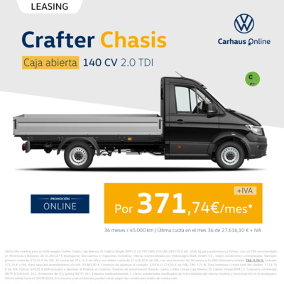 Crafter Chasis desde 371,74€/mes + IVA Crafter Chasis desde 371,74€/mes + IVA