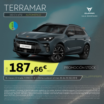 ¡Promoción Agosto! Terramar eTSI Automático por sólo 187€/mes* ¡Promoción Agosto! Terramar eTSI Automático por sólo 187€/mes*