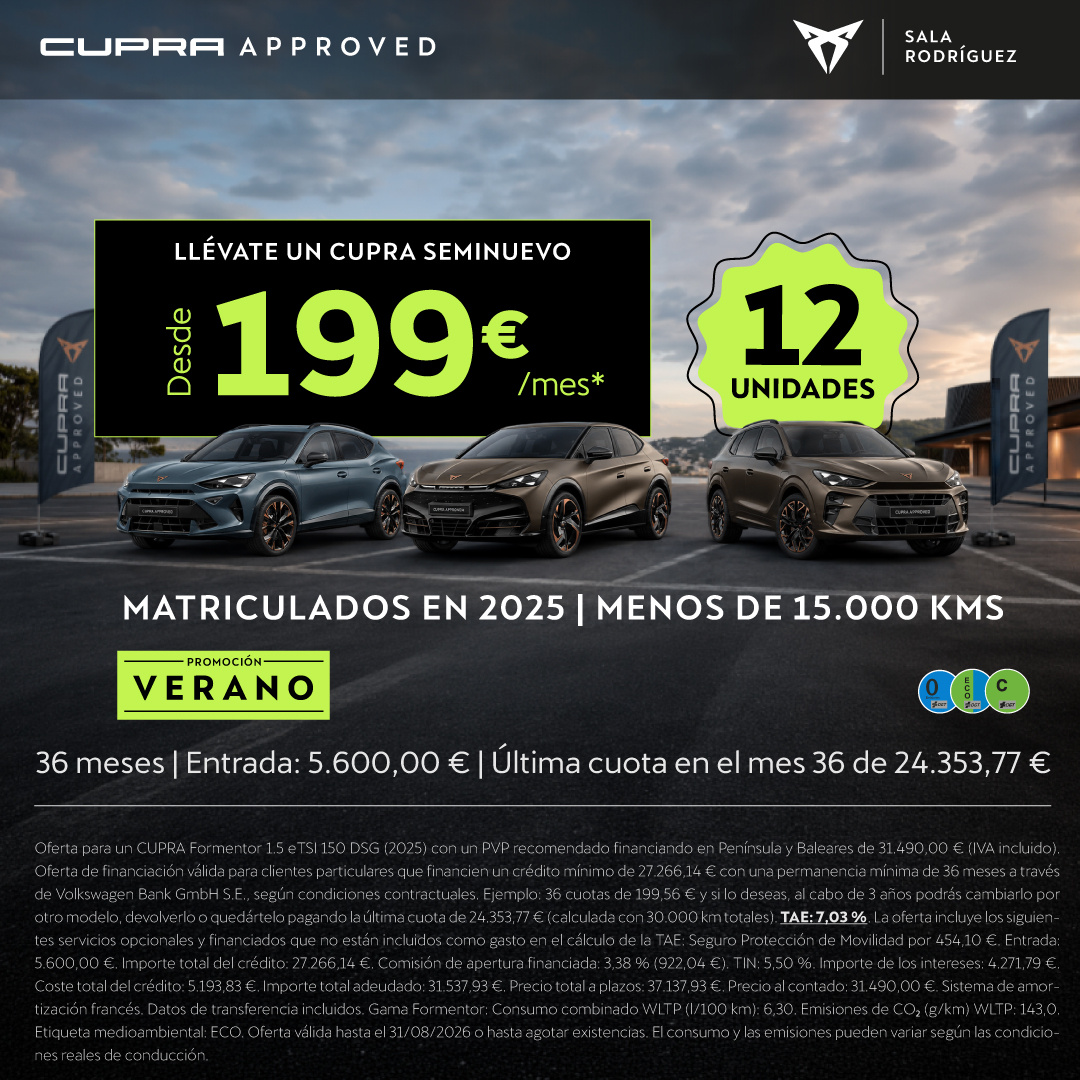 ¡CUPRA Approved desde 199€/mes!