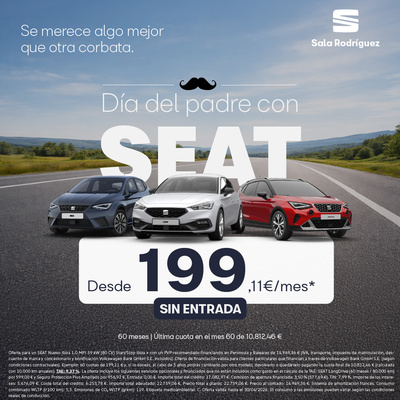 Día del padre con SEAT desde 199€/mes* Día del padre con SEAT desde 199€/mes*