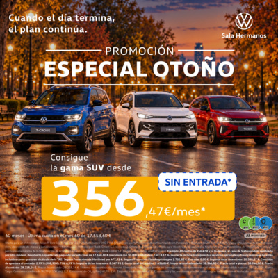 SUV Volkswagen SIN ENTRADA* desde 356,47 €/mes* SUV Volkswagen SIN ENTRADA* desde 356,47 €/mes*