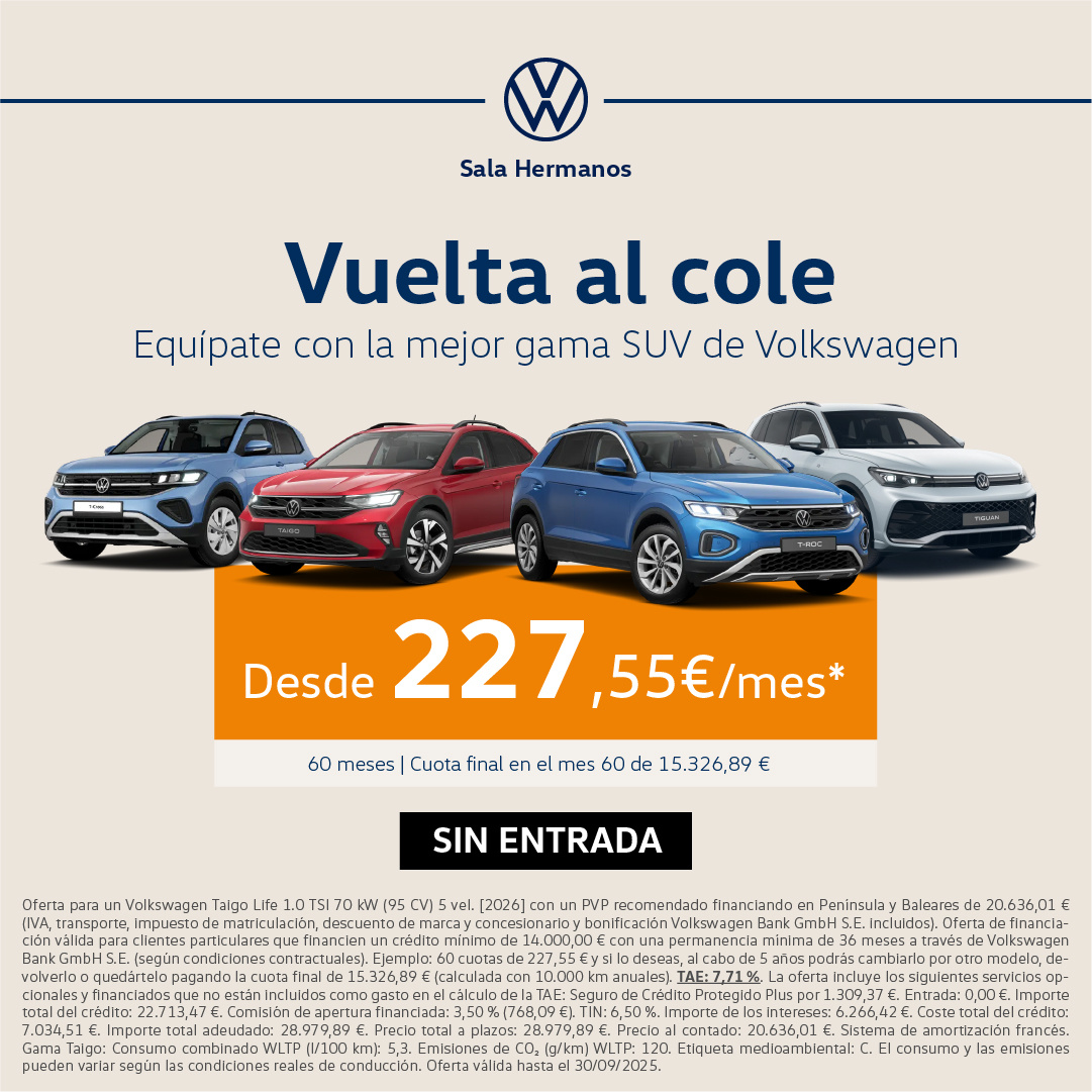 ¡Vuelta al Cole! Tu SUV nuevo desde 227,55€/mes*