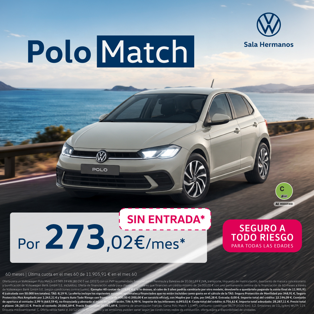 ¡Sin Entrada! ¡Sólo online! Polo Match por 273,02€/mes*