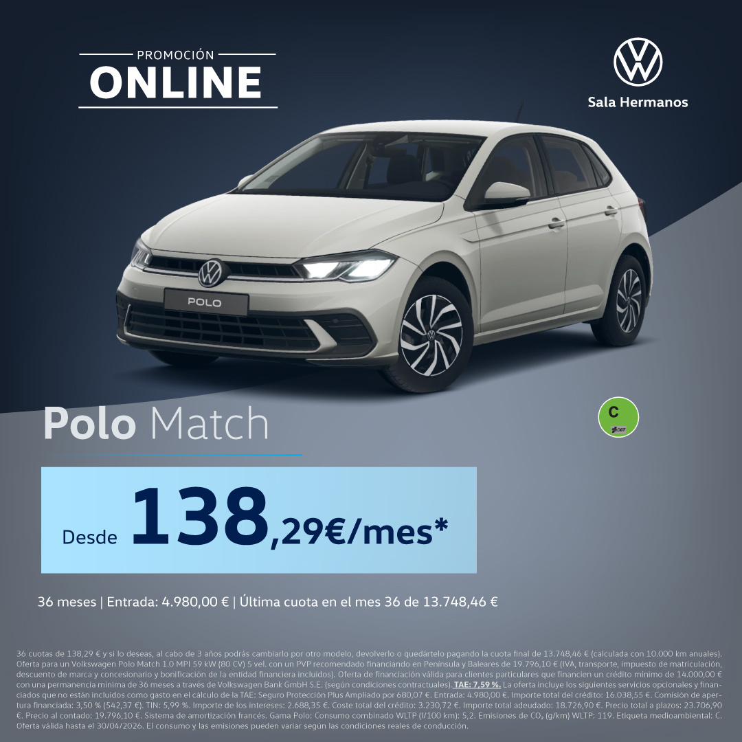 Este mes consigue tu Polo desde 138,29€*