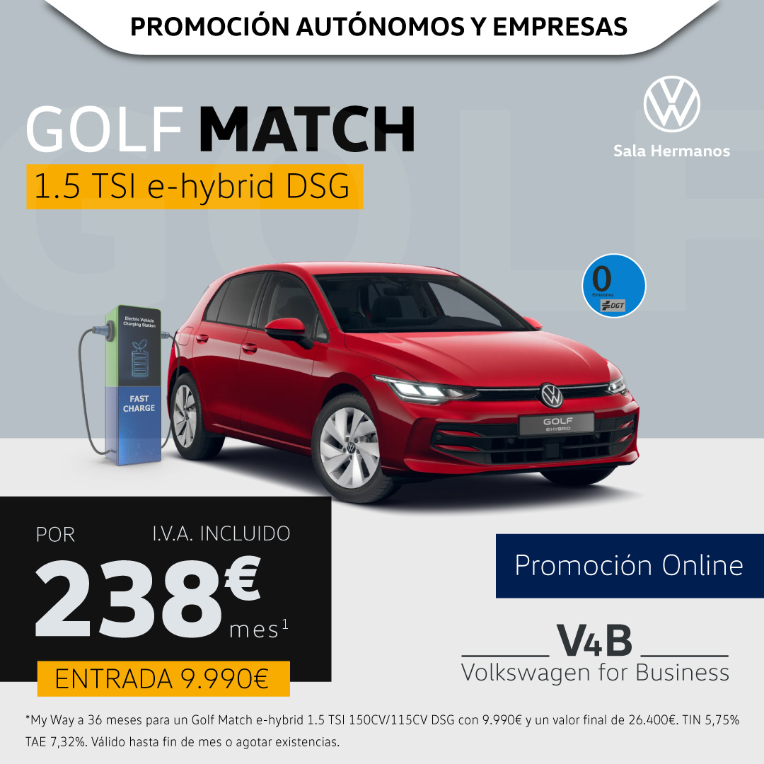 Golf Match e-Hybrid para Empresas por 238€/mes*