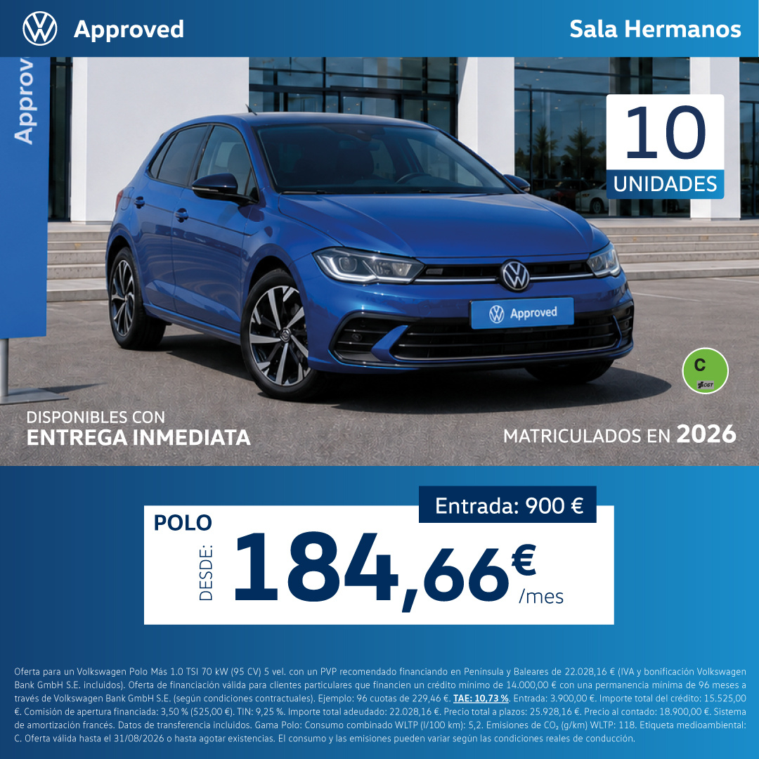 ¡Ocasión! Tu Polo desde 184,66€/mes*
